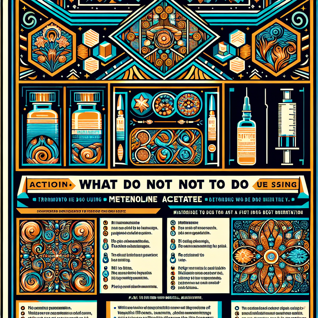 Qué NO hacer durante el uso de Acetato de metenolona